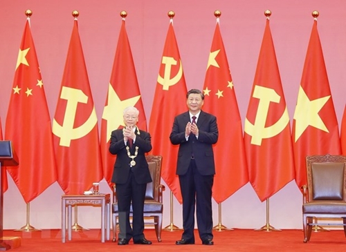 Lễ trao tặng Tổng Bí thư Nguyễn Phú Trọng Huân chương Hữu nghị của nước Cộng hòa Nhân dân Trung Hoa